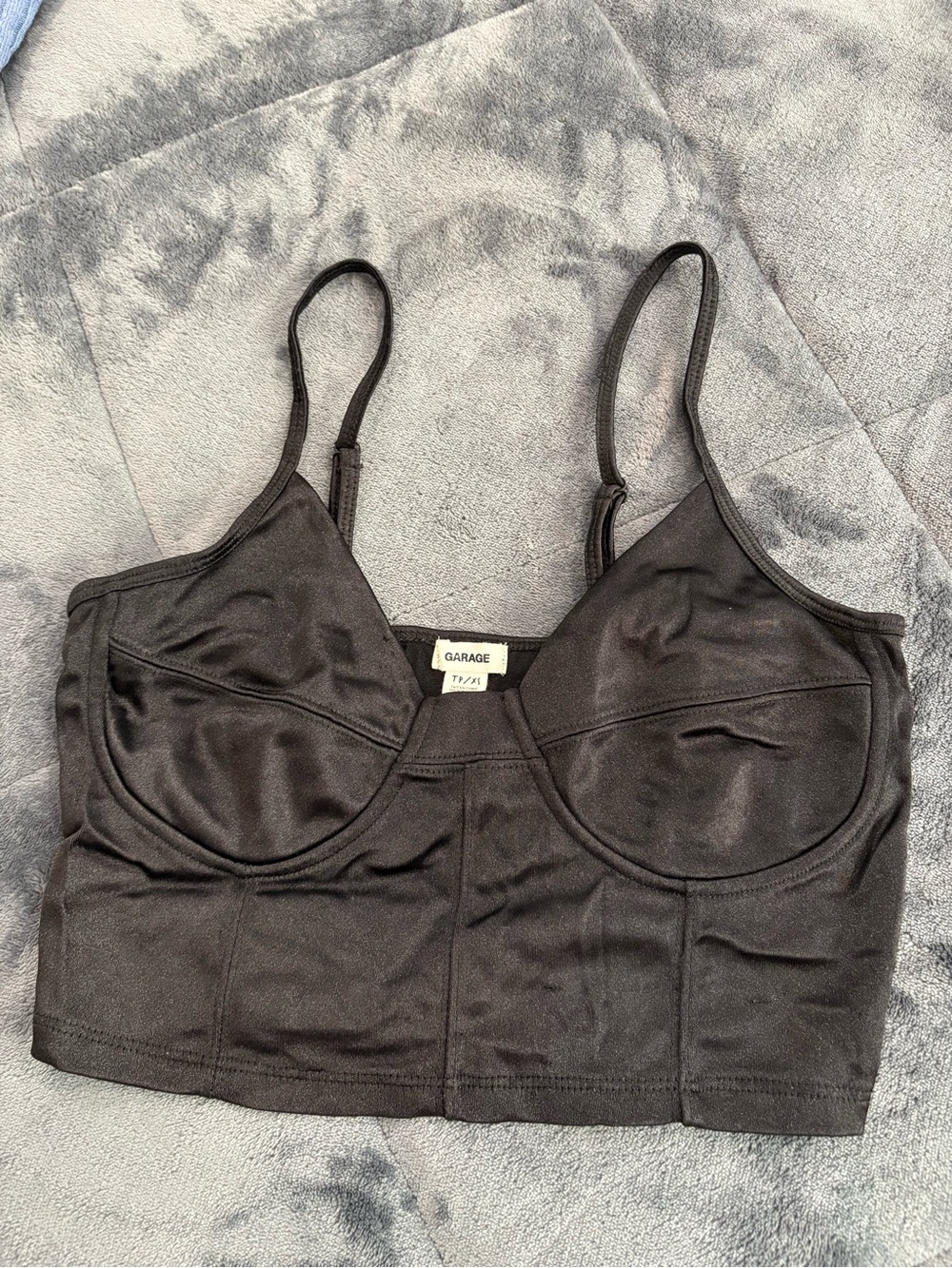 Garage Black Longline Bralette